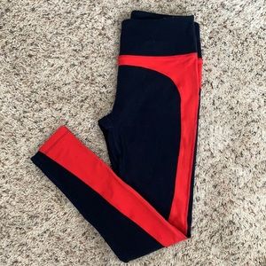 Split59 navy/red leggings